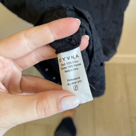 DYVNA Black Eyelet Lace Peplum Midi Dress 10 - Picture 6 of 8